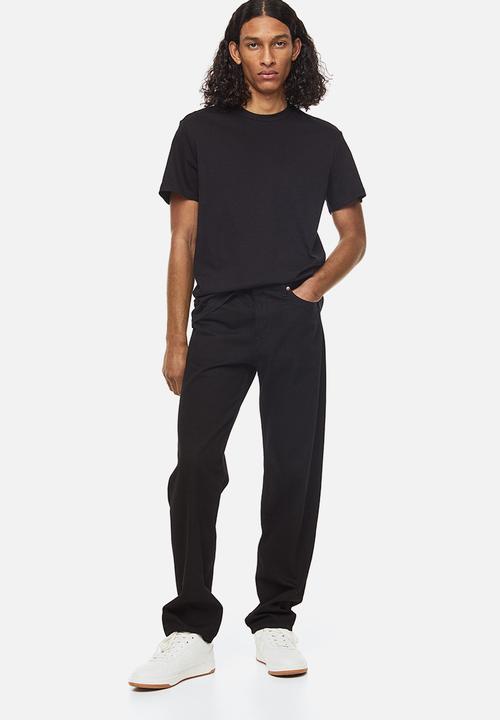 H&M - Regular fit round-neck T-shirt - black