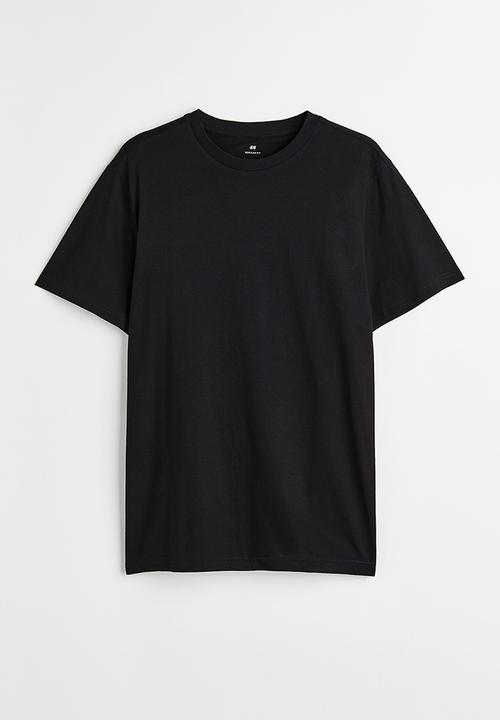 H&M - Regular fit round-neck T-shirt - black