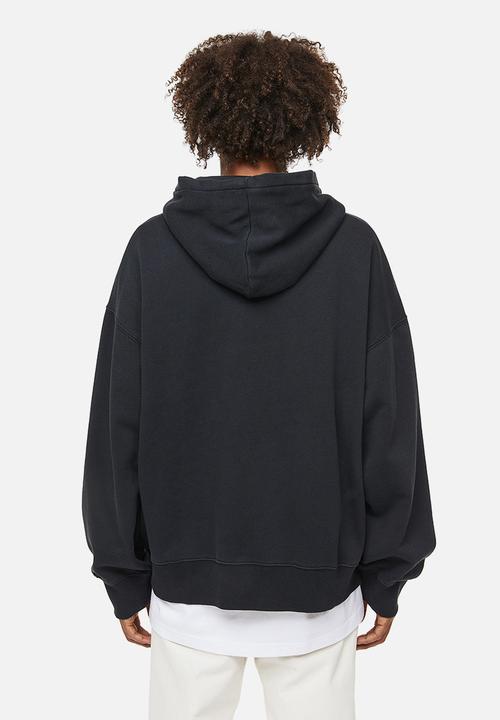 H&M - Oversized fit cotton hoodie - black/the simpsons