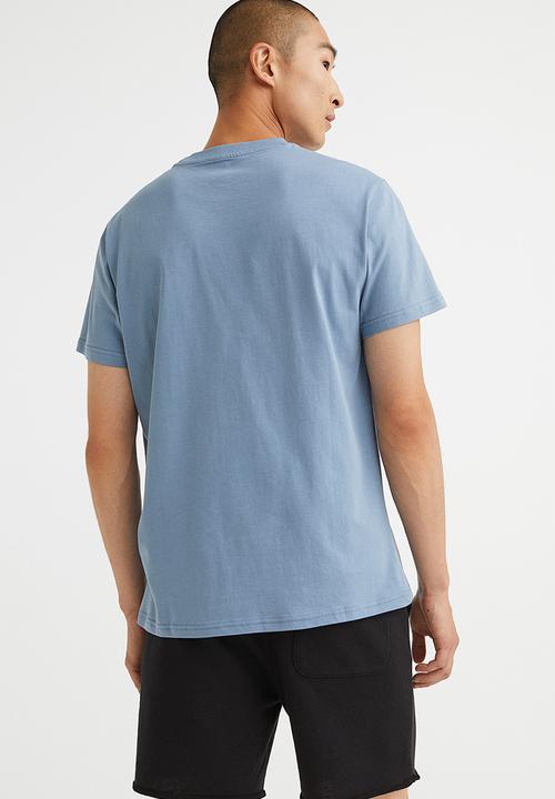 H&M - Regular fit round-neck T-shirt - blue