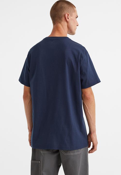 H&M - Regular fit round-neck T-shirt - dark blue