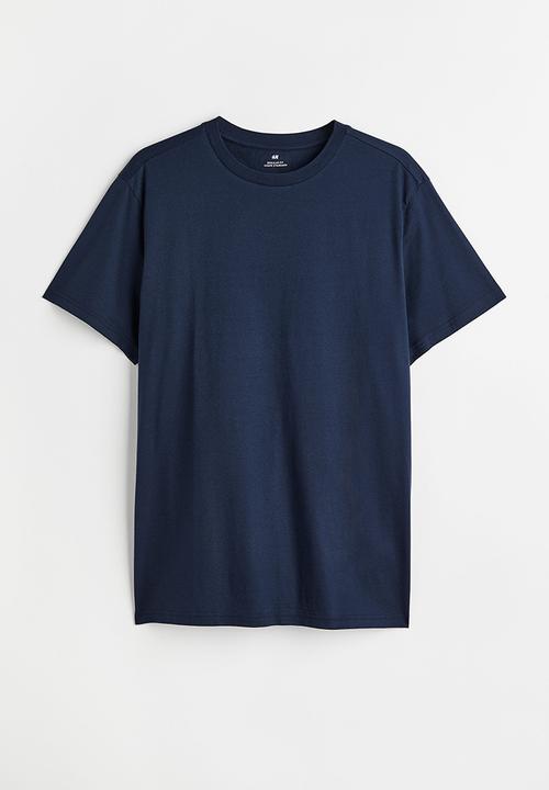 H&M - Regular fit round-neck T-shirt - dark blue
