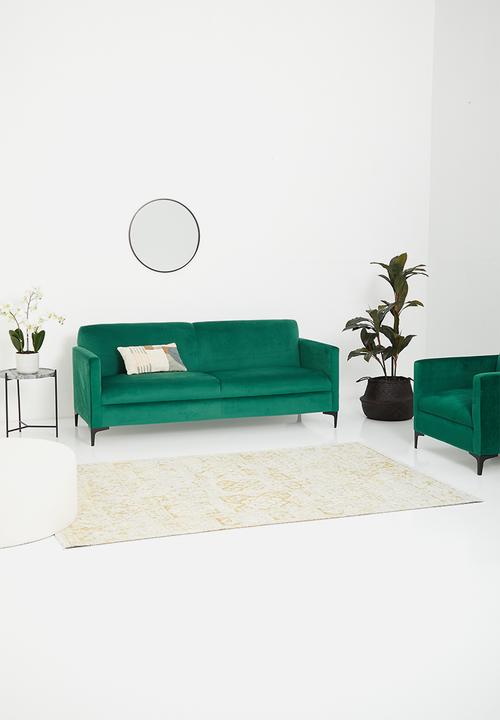 Blockhouse - Quin 3 seater - emerald green