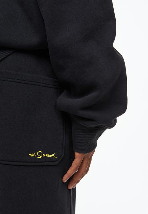 H&M - Loose fit cotton sweatpants - black/the simpsons