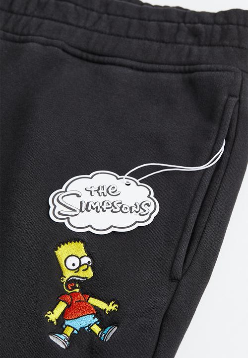 H&M - Loose fit cotton sweatpants - black/the simpsons