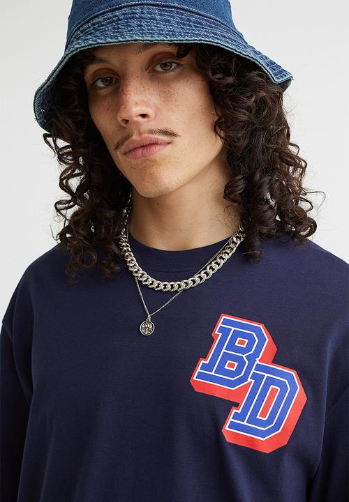 H&M - Relaxed fit printed T-shirt - dark blue/bd