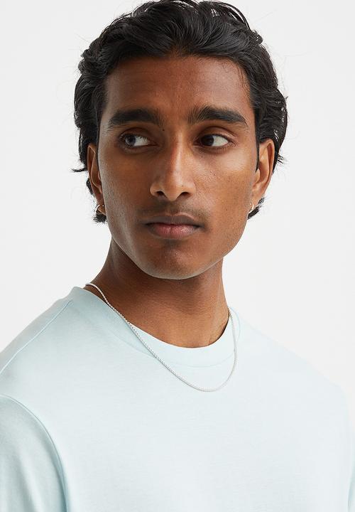 H&M - Regular fit round-neck T-shirt - light blue 