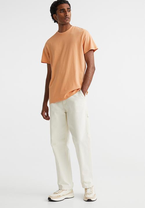 H&M - Regular fit round-neck T-shirt - light orange
