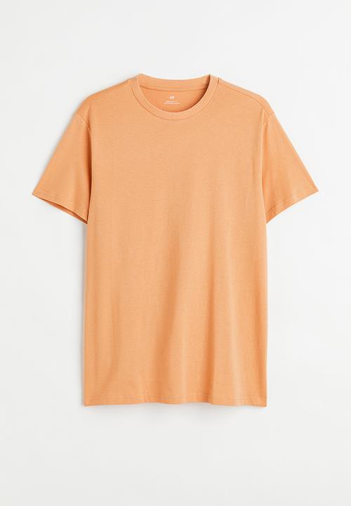 H&M - Regular fit round-neck T-shirt - light orange