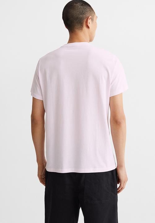 H&M - Regular fit round-neck T-shirt - light pink
