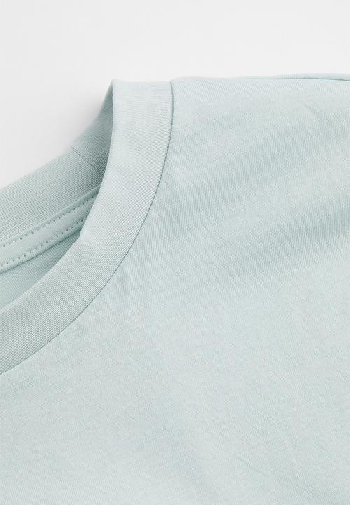 H&M - Regular fit round-neck T-shirt - light turquoise