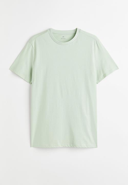 H&M - Regular fit round-neck T-shirt - mint green