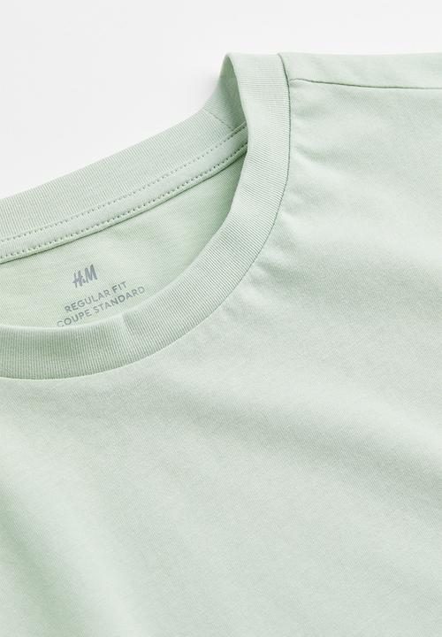 H&M - Regular fit round-neck T-shirt - mint green