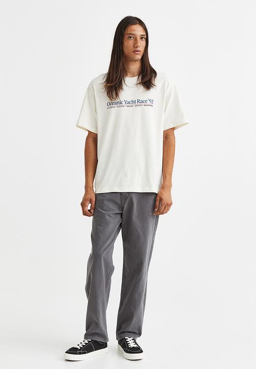 H&M - Relaxed fit printed T-shirt - white/oceanic yacht race