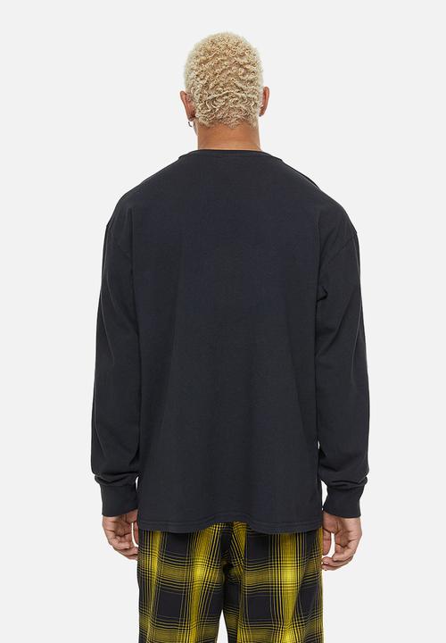 H&M - Relaxed fit long-sleeved jersey top - black/simpsons