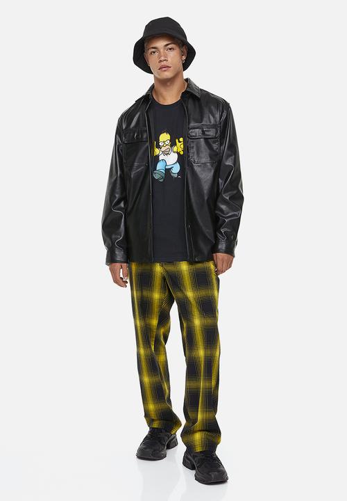 H&M - Relaxed fit long-sleeved jersey top - black/simpsons