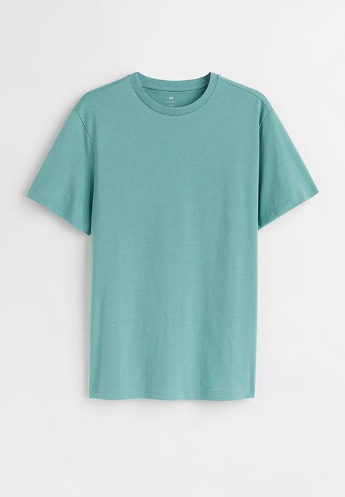 H&M - Regular fit round-neck T-shirt - turquoise