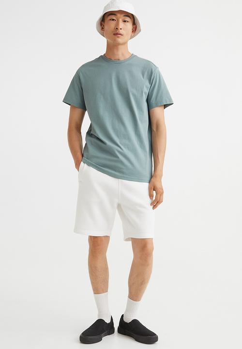 H&M - Regular fit round-neck T-shirt - turquoise 