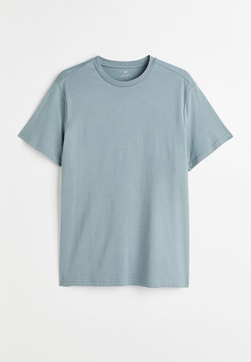 H&M - Regular fit round-neck T-shirt - turquoise 