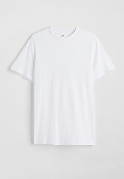 H&M - Regular fit round-neck T-shirt - white
