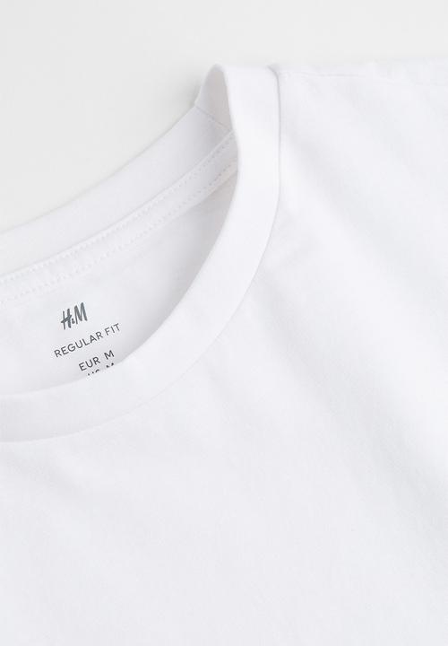 H&M - Regular fit round-neck T-shirt - white