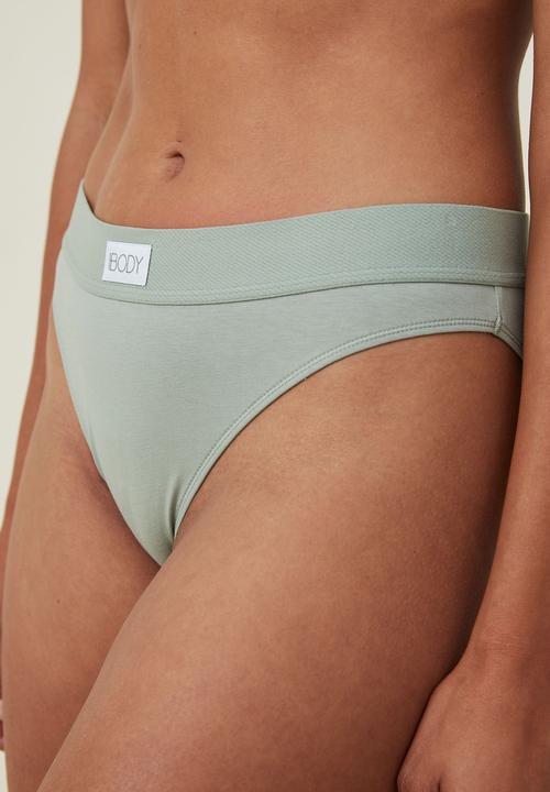 Cotton On - Organic cotton branded bikini brief - jade