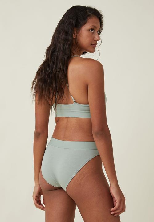 Cotton On - Organic cotton branded bikini brief - jade
