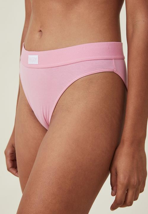 Cotton On - Organic cotton branded bikini - sea pink