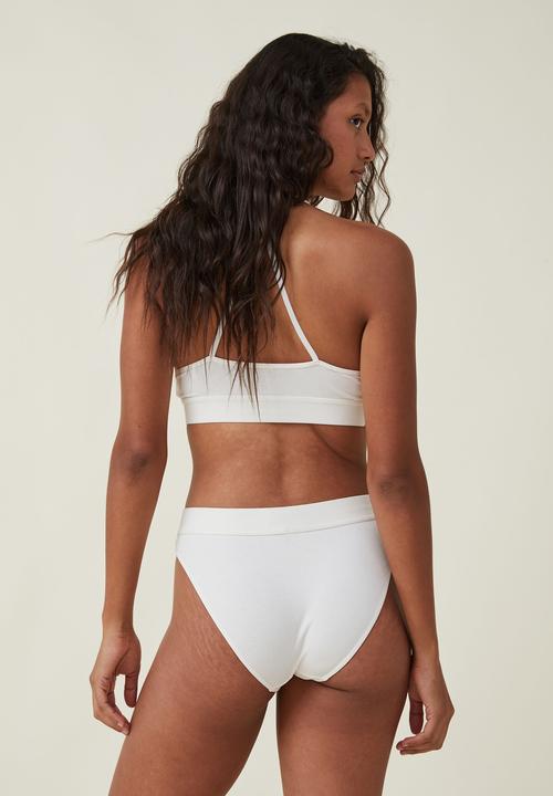 Cotton On - Organic cotton branded bikini - whisper white