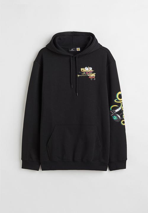 H&M - Regular fit hoodie - black/spongebob squarepants