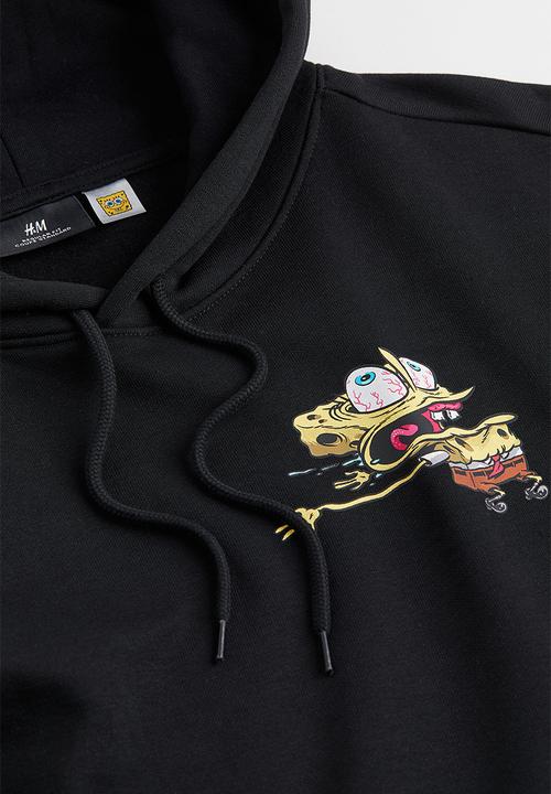 H&M - Regular fit hoodie - black/spongebob squarepants