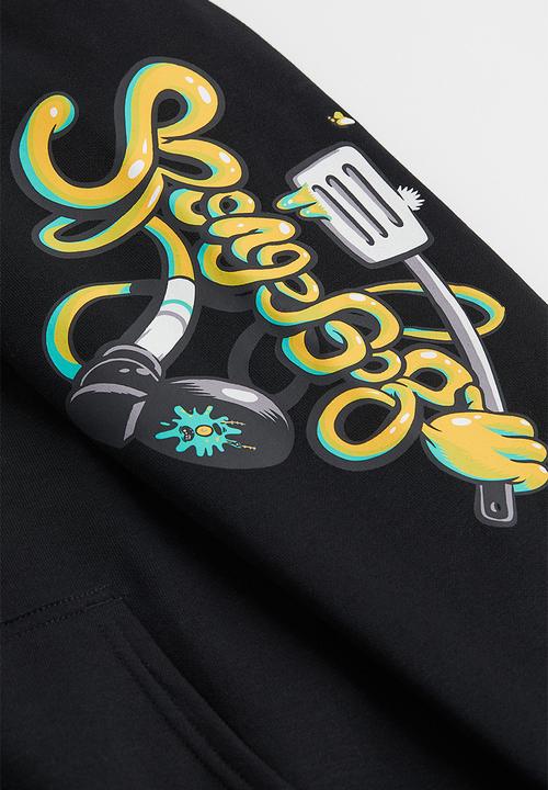 H&M - Regular fit hoodie - black/spongebob squarepants