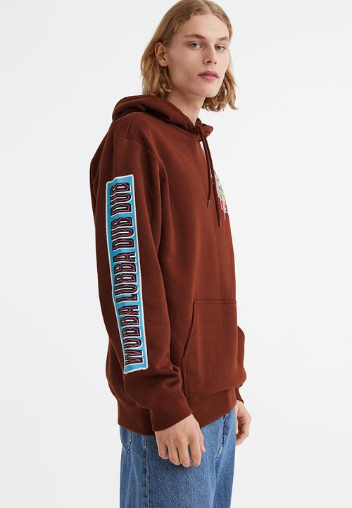 H&M - Regular fit hoodie - brown/rick and morty