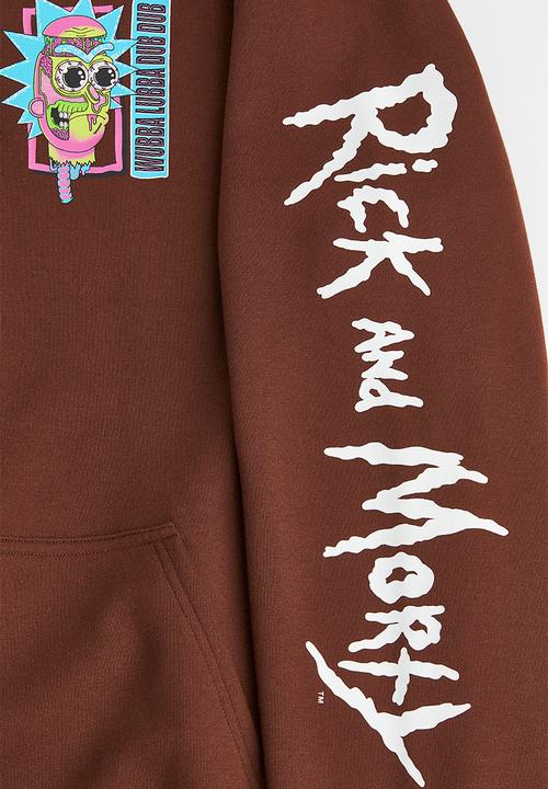 H&M - Regular fit hoodie - brown/rick and morty