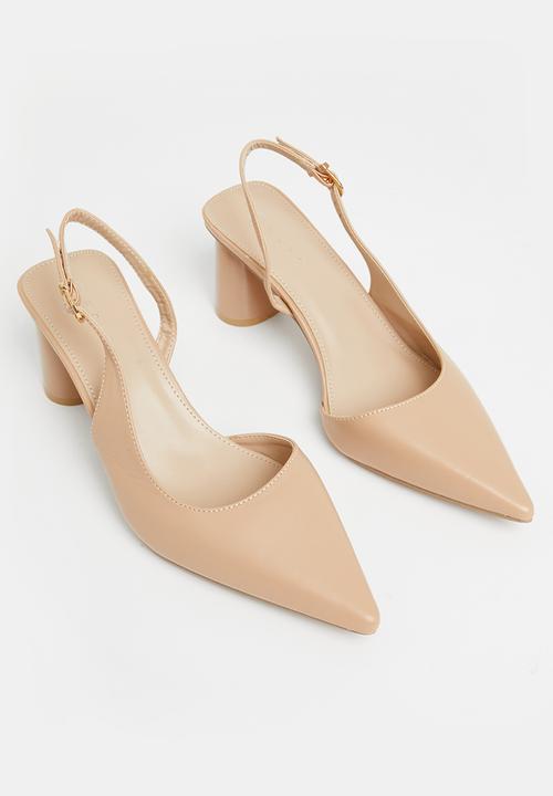 edit - Atlas slingback block heel - natural