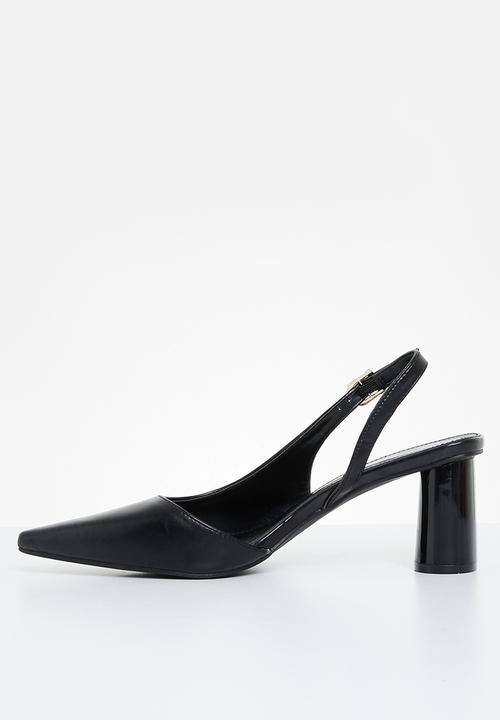 edit - Atlas slingback block heel - black