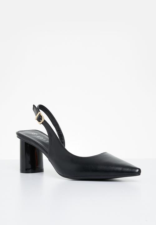 edit - Atlas slingback block heel - black