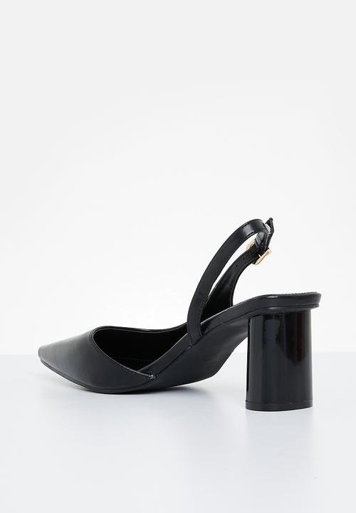 edit - Atlas slingback block heel - black