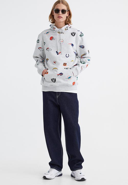 H&M - Regular fit hoodie - light grey marl/nfl