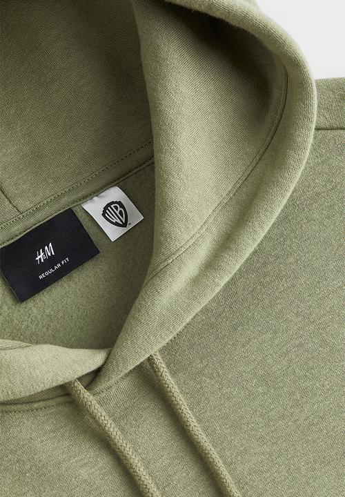 H&M - Regular fit hoodie - sage green/tom and jerry