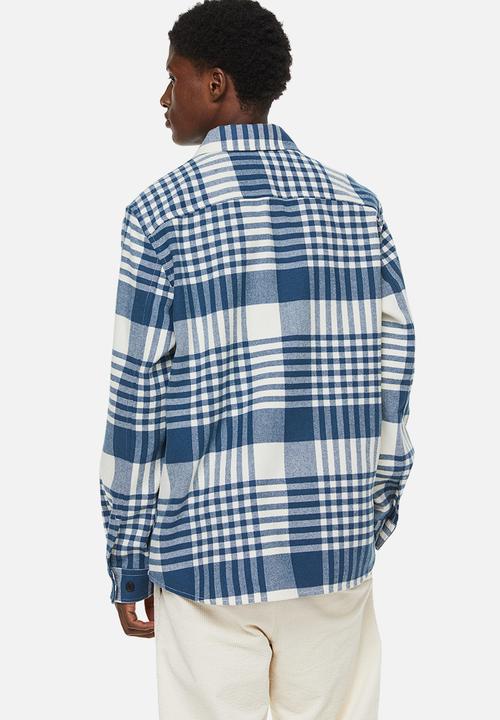 H&M - Twill overshirt - blue & white checked