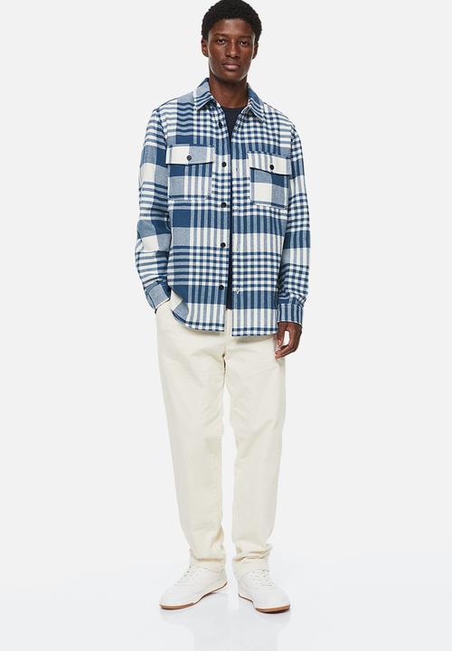 H&M - Twill overshirt - blue & white checked