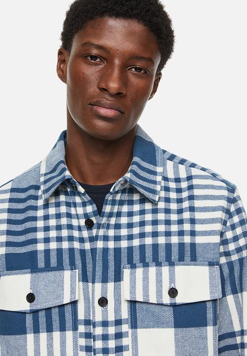 H&M - Twill overshirt - blue & white checked