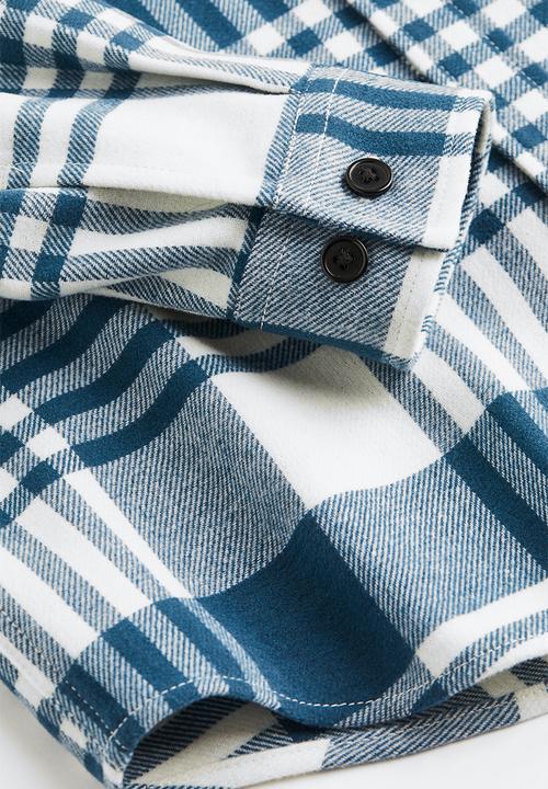 H&M - Twill overshirt - blue & white checked