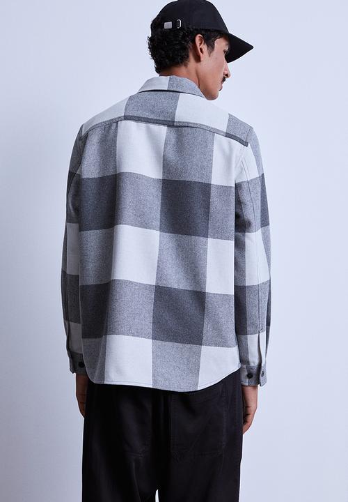 H&M - Twill overshirt - grey/checked