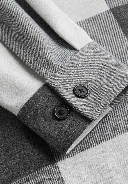 H&M - Twill overshirt - grey/checked