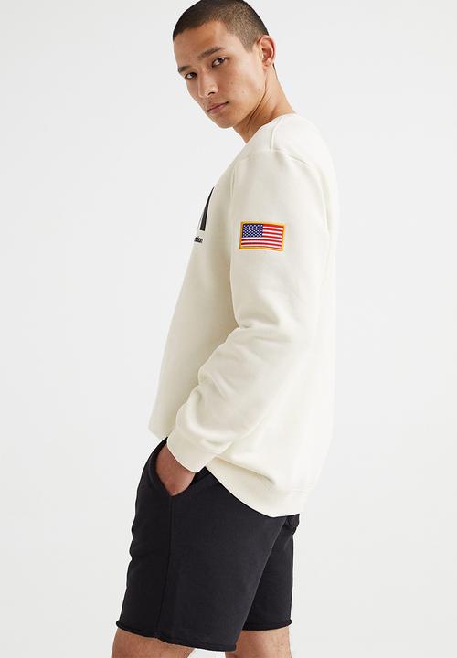 H&M - Printed sweatshirt - natural white/nasa