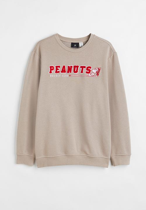 H&M - Regular fit printed sweatshirt - beige/snoopy