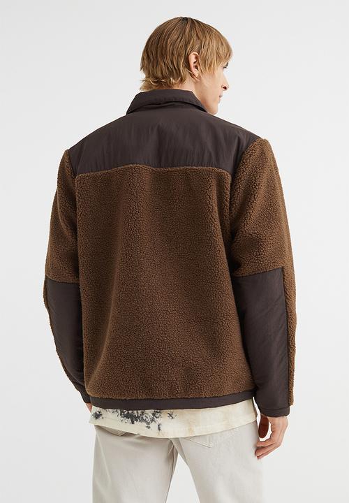 H&M - Regular fit teddy overshirt - brown