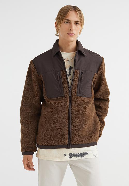 H&M - Regular fit teddy overshirt - brown